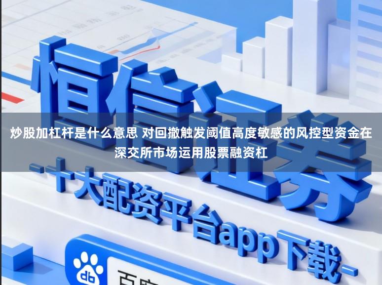 炒股加杠杆是什么意思 对回撤触发阈值高度敏感的风控型资金在深交所市场运用股票融资杠